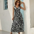 thumbnail image 2 of Leopard Print Pattern Sleeveless Dress Female Clothing Dress Women Summer 2025 Dress, 2 of 7