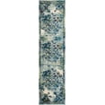 thumbnail image 2 of Rugs.com Fleur Collection Rug – 10 Ft Runner Blue Medium-Pile Rug Perfect For Hallways, Entryways, 2 of 9