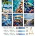 thumbnail image 1 of Paquete de 6 kits de pintura por números Mrnsiet, lienzo de 20 x 30 cm, 1 of 9