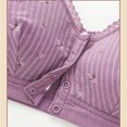thumbnail image 2 of YWDJ Bras for Women No Underwire Full Coverage Front Closure Front Snap for Sagging Breasts Side Breast Collection Front Opening and Nursing Bras for Breastfeeding Purple 46, 2 of 9