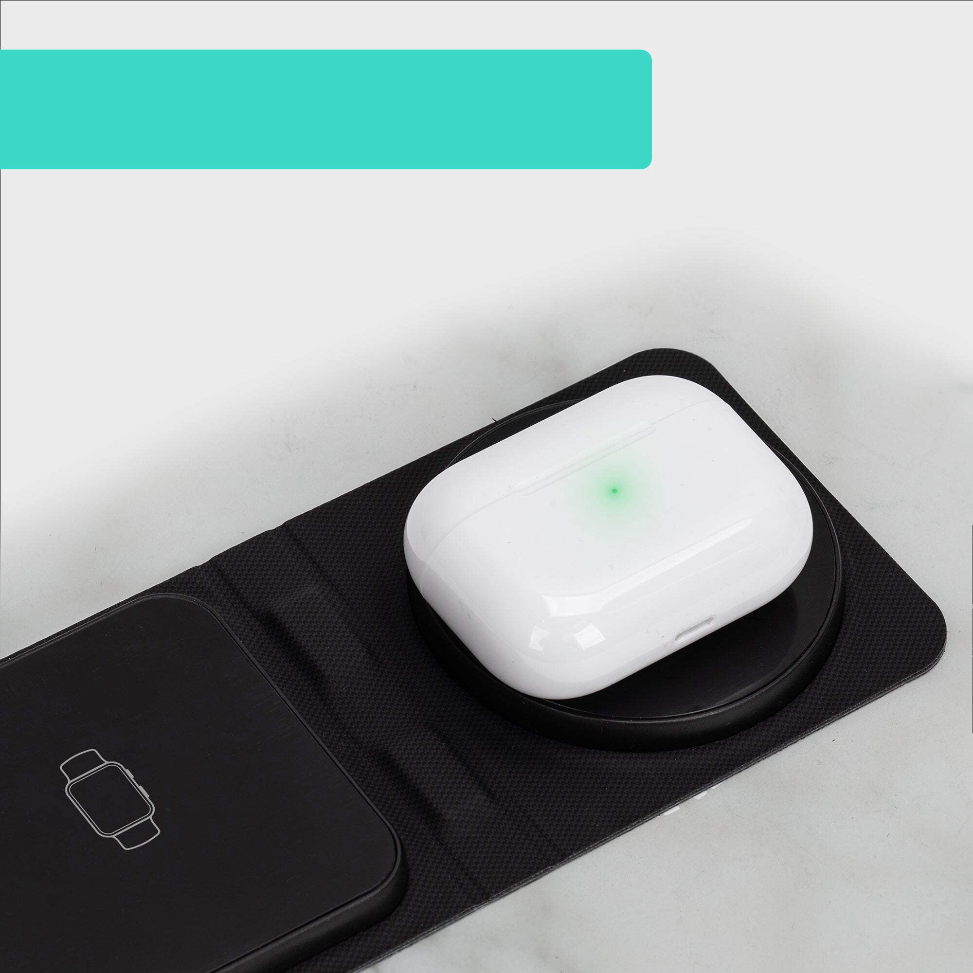 iHome 3-in-1 Foldable Wireless Charging Kit, 15W Charger for iPhone, Apple Watch & AirPods, 20W USB-C Wall Charger & 6ft Cable