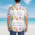 thumbnail image 4 of Fotbe Watercolor Gnome Garden Camisa Hawaiana para Hombre Unisex – Camisa Casual de Verano con Botones de Manga Corta de Algodón y Lino,Small, 4 of 7