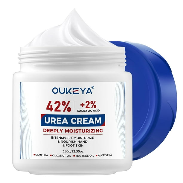 Crema de urea OUKEYA 42% con ácido salicílico 2% 350 g para pies secos