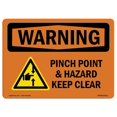 thumbnail image 1 of SignMission OS-WS-A-1218-L-12311 Panneau d'Avertissement OSHA de 12 x 18 Po - Danger de Pincement, 1 of 1
