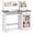 White + Gray, variant on Costway Kids Study Desk with Keyboard Tray & Drawer, Side Bookshelf & Upper Shelves White + Gray