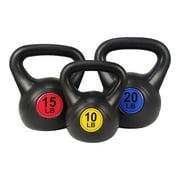 BalanceFrom Kettlebell Fitness Weights, Set of 3, 10, 15, and 20 Pounds
