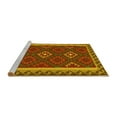 thumbnail image 2 of Ahgly Company Machine Washable Indoor Rectangle Oriental Yellow Traditional Area Rugs, 7' x 9', 2 of 4