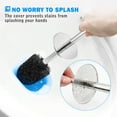 IXO Toilet Brush and Holder, 2 Pack Toilet Brush with 304 Stainless Steel Long Handle, Toilet
