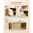 thumbnail image 6 of KFFKFF Bathroom Wall Cabinet with Adjustable Shelf and 5 Height Levels, Wall-Mounted Organizer for Over-the-Toilet Storage, Medicine Cabinet with Shelves for Kitchen, Laundry Room, or Restroom, 6 of 9