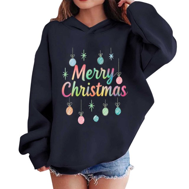 Sudaderas con capucha para niños y niñas, sudaderas navideñas con capucha para niños medianos y grandes, camisetas de manga larga, sudaderas para niños