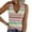 Hot Pink #811, variant on Bovemsi Camisole Tops for Women Women's Summer V Tie Button Stripe Printed Strip Fabric Loose Casual Tank Top Basic Tanks