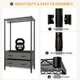 thumbnail image 3 of Wire Garment Rack, Heavy-Duty Clothes Rack with 4 Storage Drawers & 1 Hang Rod, Freestanding Metal Clothing Rack with Adjustable Shelves, for Dorm Bedroom Entryway, 35.4"l x 15.7"w x 71"h, Black, 3 of 8