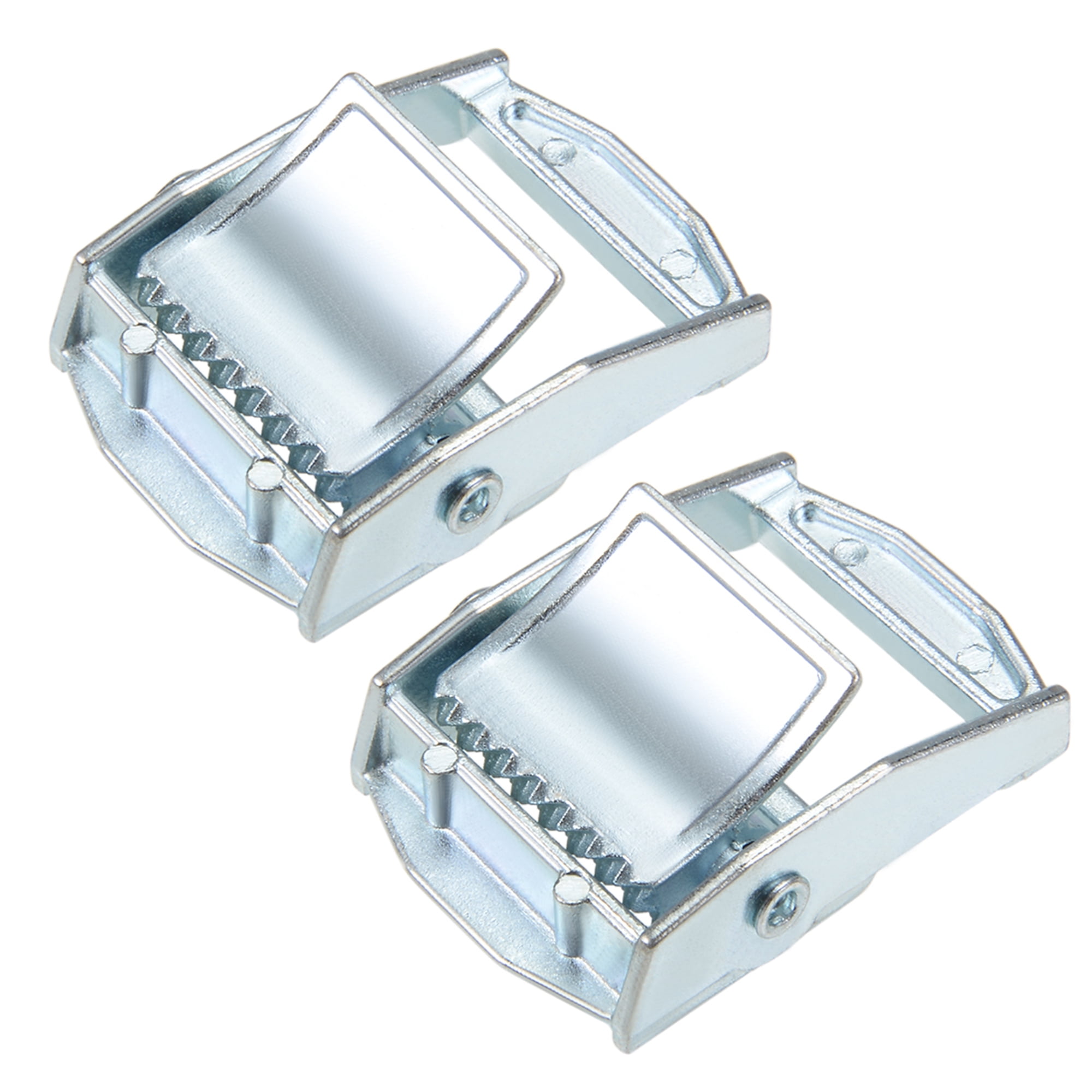 2 Pcs Zinc Alloy Cam Buckle Lock Silver Tone for 25mm Tie Down Strap