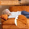 thumbnail image 6 of Ktaxon Sectional Sofa L Shaped Couch with Chaise Living Room Sleeper Set, 2 Seats with Chenille and Double Layer Cushions 86" W Orange, 6 of 11