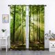 thumbnail image 3 of 2 cortinas de árboles forestales, cortinas de oscurecimiento con aislamiento térmico, cortinas de ventana florecientes de la naturaleza 210x230cm L Macarena cortinas de cortina, 3 of 7