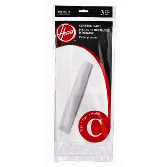 Replacement Part For Hoover Convertible Upright Type C Paper Bags 3 Pk - 4010077C