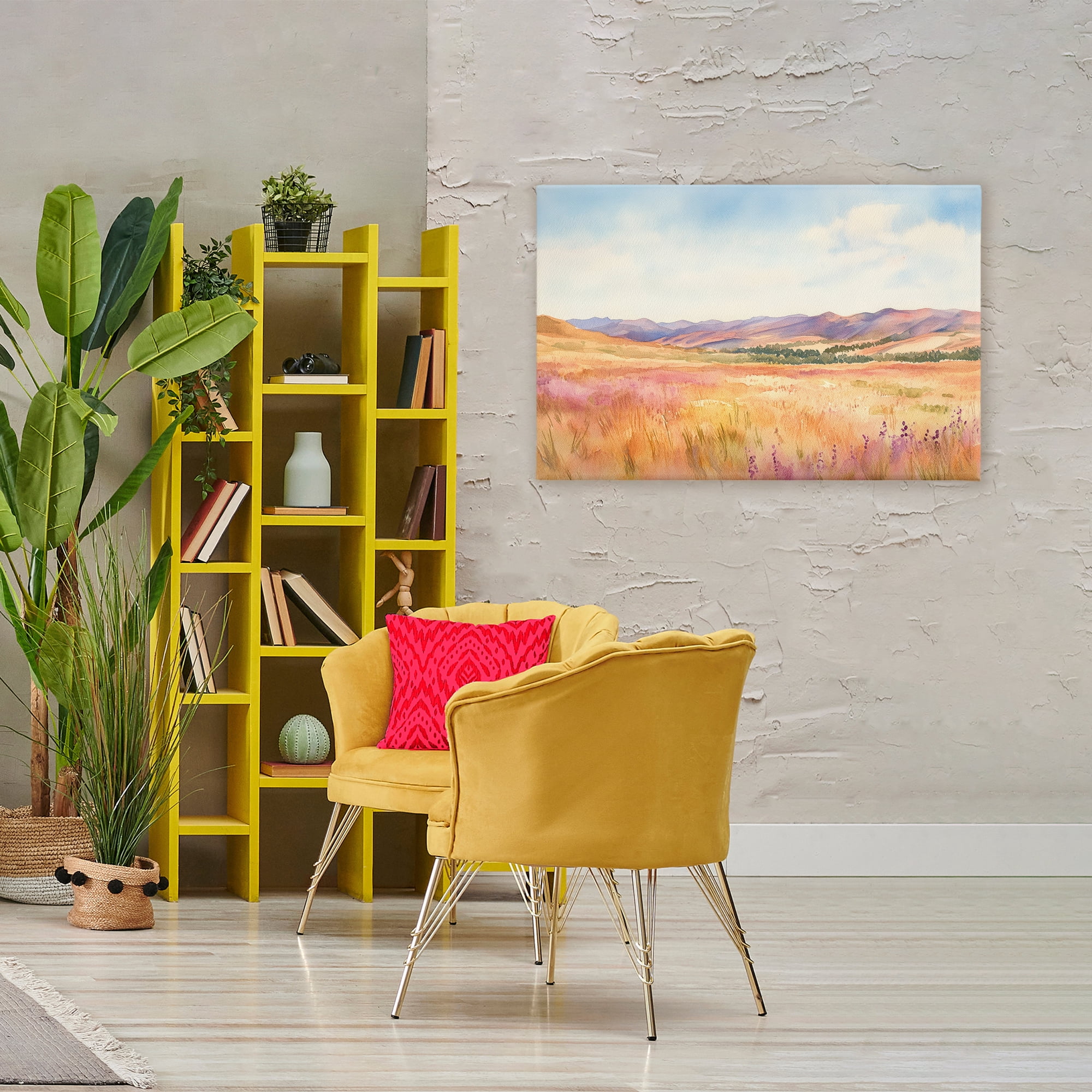 Stupell Industries Pastel Valley Panorama Canvas Wall Art, design by Petal Prints Design