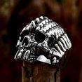 thumbnail image 4 of ZMY Home Stainless Steel Skull Ring with Scales Horn - Gothic Statement Jewelry for Men (13), 4 of 6