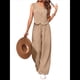 thumbnail image 1 of Conjuntos de 2 Piezas para Mujer: Chaleco de , Conjuntos Casuales Elegantes, Pantalones de Pierna , Trajes. Caqui L, 1 of 8