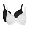 thumbnail image 1 of Gorgeous - Sujetador T-Shirt Encaje para Mujer - Pack de 2 (Negro, Blanco), 1 of 2
