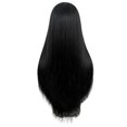 thumbnail image 2 of Long Synthetic Black Wig Middle Part Straight Wig for Women, 2 of 2