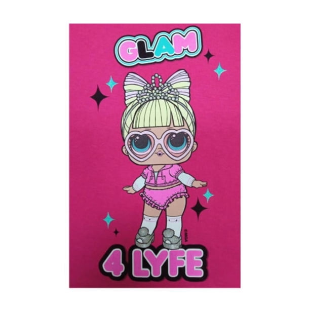 Playera Blip Kids Talla 4 Manga Corta LOL Estampada Rosa