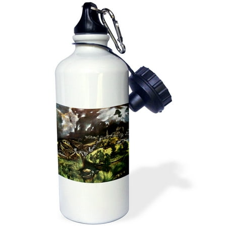 

3dRose View of Toledo by El Greco - Straw Water Bottle 21-ounce