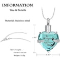 thumbnail image 2 of Pet Cremation Jewelry for Ashes Best Friend Heart Shape Memorial Urn Necklace Stainless Steel Crystal Pendant Ashes Holder Urn Keepsake, 2 of 5