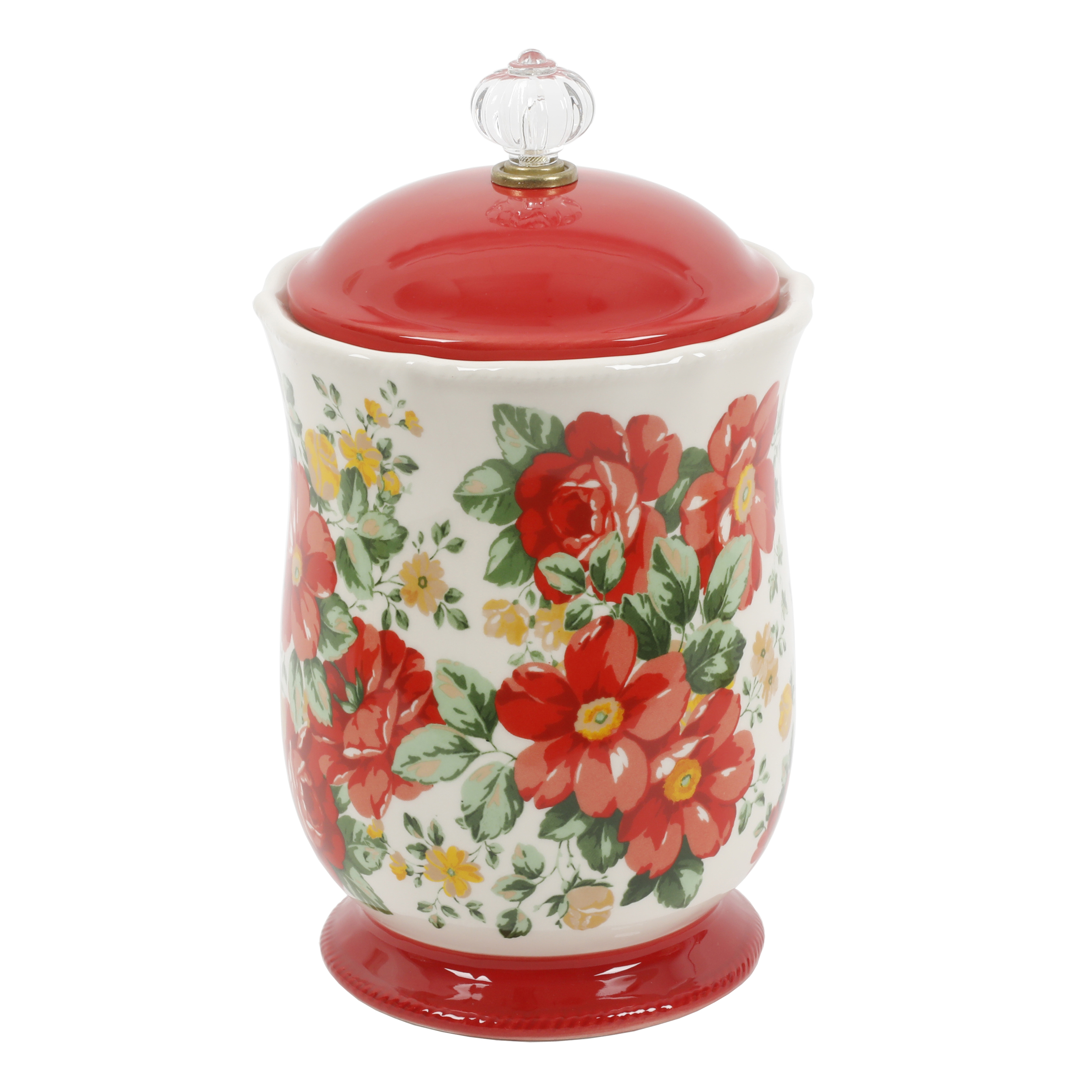 The Pioneer Woman Vintage Floral Canister with Acrylic Knob, 10" - image 3 of 5
