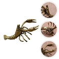 thumbnail image 6 of CATIEBYE Golden Brass Lobster Statue - Smooth Polished Decorative Home Ornament for Living Room and Office, 6 of 6
