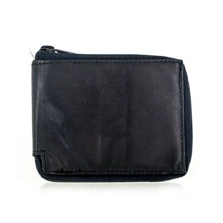 Faddism YNY Series Leather Bifold Wallet WLT-Y-34 Black - Walmart.com