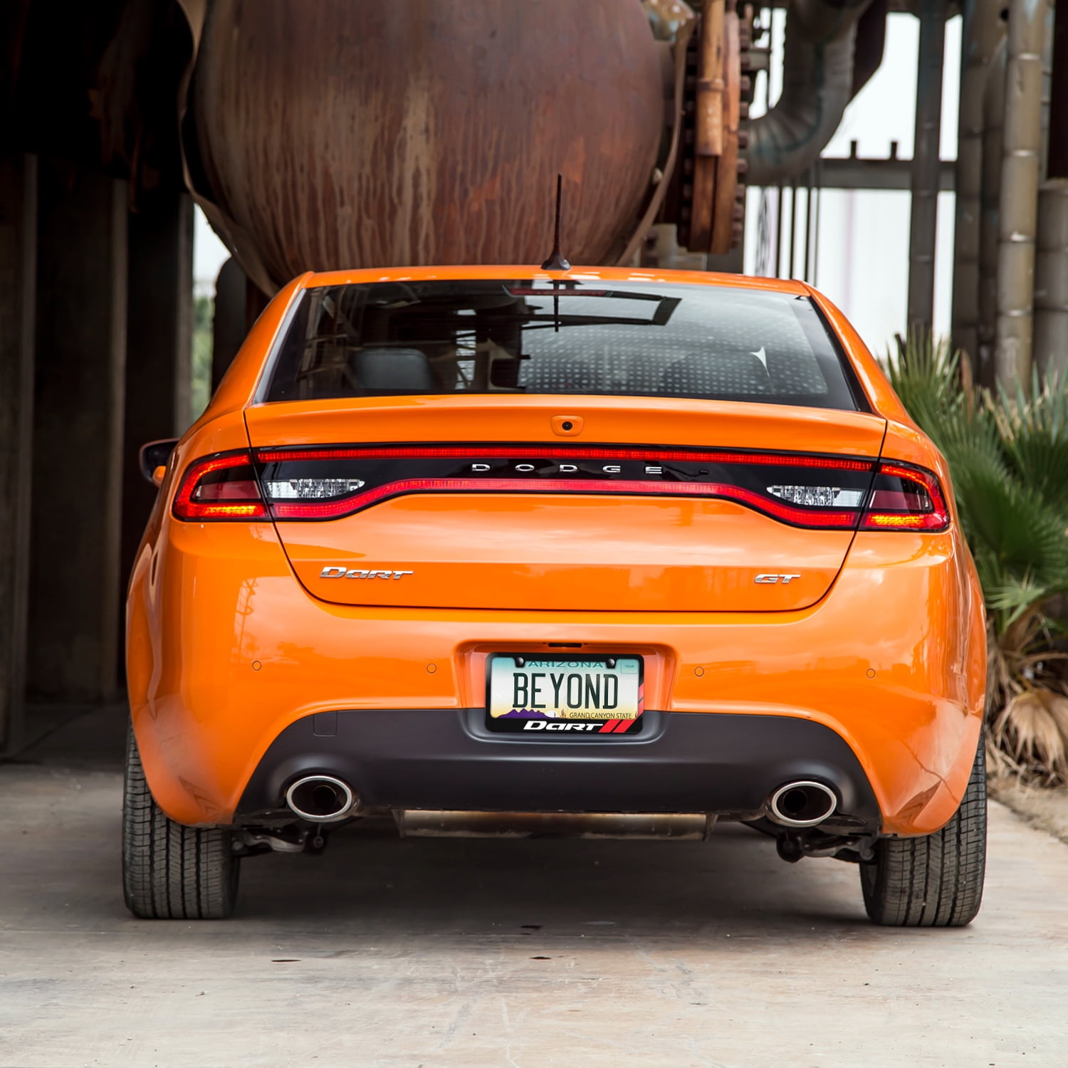 Dodge dart license clearance plate frame