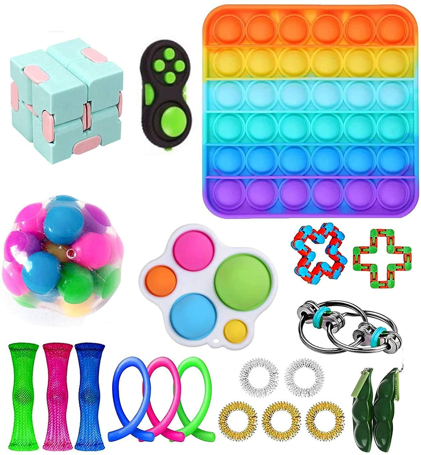 5PCS Fidget Toys for Sensory Kids and Adults Marble Toys Immediately ADHD Relief 