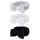 thumbnail image 1 of Diadema de spa - 3 piezas Diademas con lazo para niñas y mujeres Diadema elástica suave y encantadora con juego de brochas de maquillaje, envolturas para el cabello Bandas de maquillaje Diadema de, 1 of 6