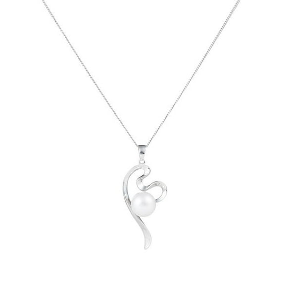 8mm. Collier Pendentif en Perles Véritable Abstrait