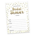 thumbnail image 2 of Inkdotpot 30Gold ConfettiFill-In Style Bridal Shower Invitations Wedding Blank Invites, 2 of 8