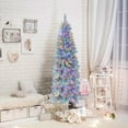 thumbnail image 1 of Costway 6 FT Pre-lit Christmas Tree Hinged Pencil Decoration 250 Multi-Color LED Lights, 1 of 10