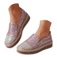 thumbnail image 3 of YLYL Womens Glitter Rhinestone Slip on Sneakers Chunky Platform Walking Shoes Casual Loafers, 3 of 9