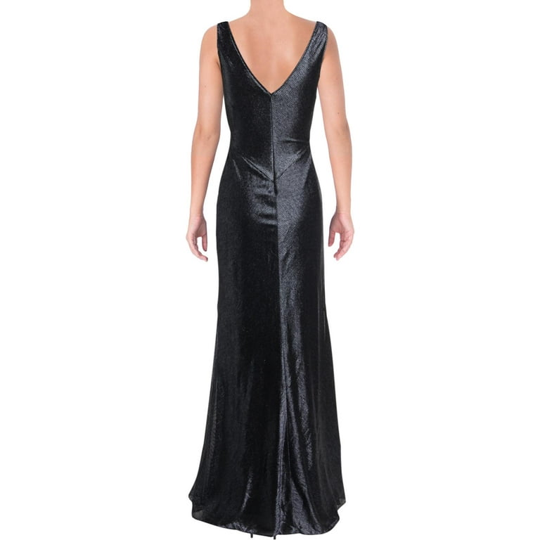 knee length dresses for ladies Athena Silver Metallic Cutout Drape Mini Dress S main image 1