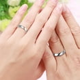 thumbnail image 2 of Uloveido Female Real Love Wedding Bands Sets Half Heart Rings Stainless Steel Comfort Fit Matching Promise Rings for Couples Y552 (Size 9), 2 of 7