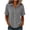 Gray, variant on Summer Tops for Women Summer Casual Fashion Flared Front Button Up Shirt with Back Pleats Short Sleeve Top