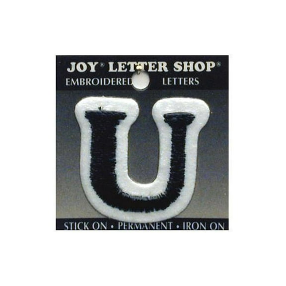 Joy Applique Letter Iron On Cooper 1.5" Black U