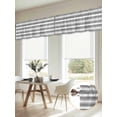 thumbnail image 6 of 2 Panels Grey White Ombre Stripe Valance for Windows, Farmhouse Modern Art Striped Light Filtering Kitchen Curtains, Rod Pocket Window Treatment Curtain Valances for Living Room Bedroom, 42"x12", 6 of 9