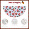 thumbnail image 4 of Daiia Strawberries Drawing Merry Christmas Tree Skirt , Xmas Large Lace-up Tree Skirt, Santa Snowflakes Rustic Home Decorations New Year Party Farmhouse Decor-48", 4 of 7
