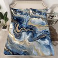 thumbnail image 2 of Castle Fairy Marble Watercolor 4Pcs Bed Sheets for Teens Women Men,Abstract Marbling King Sheets,Stone Pattern Super Cozy Sheet Set,Lightweight Room Decor, 2 of 7