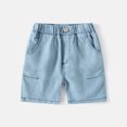 thumbnail image 2 of LUOGENLI Boys Shorts Size 6/7 Toddler Girls Boys Kids Sport Solid Spring Summer Shorts Clothes Casual Shorts Fashion Shorts Boys Shorts Size 5 Boys Shorts Size 8 Cotton Light Blue 3-4 Years, 2 of 6