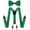 Green, variant on Solid Color Suspender and Silk Bow Tie Sets for Men