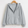 thumbnail image 4 of NominalSnug Womens Hoodies Half Zip up Casual Fleece Lined Top Long Sleeve Hooded Sweatshirts Fall Clothes 2026, 4 of 6
