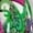 Green, variant on Retro Colorful Paisley-Print Dress: Collared, Tie-Waist, Ruffled, Slimming, Short-Sleeve
