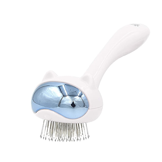 Cat Brush for Shedding and Pet Grooming, Pet Hair Remover Brush With Massager Function, Perfect to Short Long Haired Puppy Kitten Rabbit and Little Pets(White)